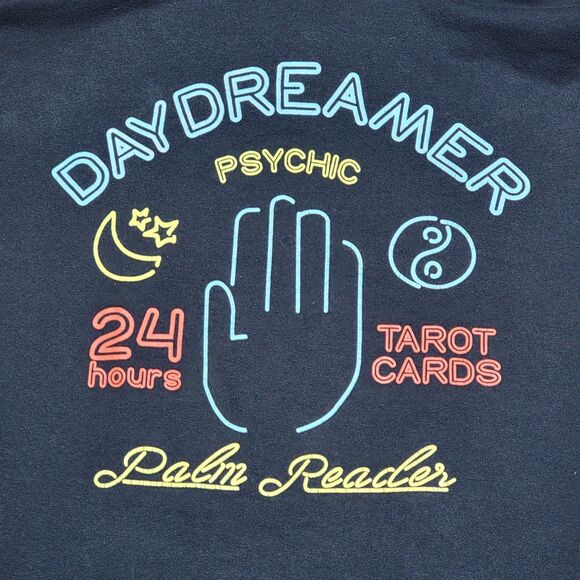 Artist Union LS Pullover Black Hoodie "Daydream Palm Reader" - Size Small - Picture 2 of 7